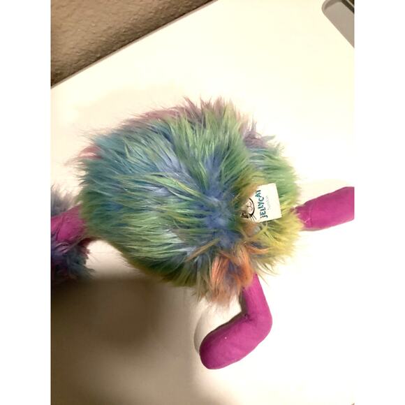 RETIRED Jellycat Rainbow Pom Pom Ostrich Stuffed Animal - Medium, 13" - Picture 2 of 5